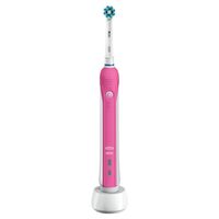 Oral-B elektrische tandenborstel Pro 2 2000N roze - 2 poetsstanden