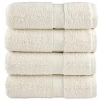 VidaXL Premium washandjes solund 4 stuks crème 30x30 cm 600 g/m2