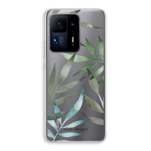 Tropical watercolor leaves: Xiaomi Mi Mix 4 Transparant Hoesje