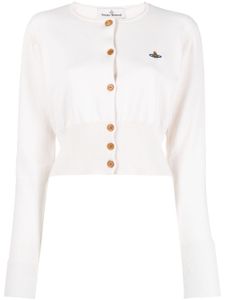 Vivienne Westwood cardigan à motif Bea Orb brodé - Tons neutres