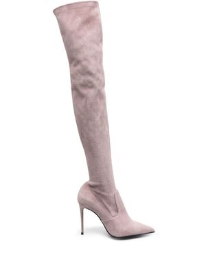 Le Silla cuissardes Eva en cuir - Rose