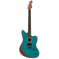 Fender American Acoustasonic Jazzmaster Ocean Turquoise met deluxe gigbag