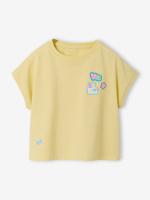 T-shirt met korte mouwen voor meisjes lichtgeel
