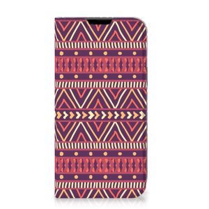 Apple iPhone 14 Plus Hoesje met Magneet Aztec Paars