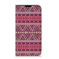 Apple iPhone 14 Plus Hoesje met Magneet Aztec Paars