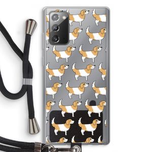 Doggy: Samsung Galaxy Note 20 / Note 20 5G Transparant Hoesje met koord