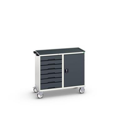 Bott Verso Mobiele Kast | 1050x600x980mm | 7 Laden | 1 Deur | Top Tray | RAL 7016 - 16927128.19