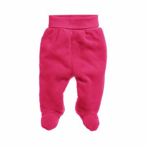 Playshoes Schnizler babybroekje met voetjes fleece uni fuchsia Maat