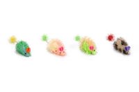 Beeztees langharige muis - kattenspeelgoed - regenboog - 6,5x3,5x3 cm - thumbnail