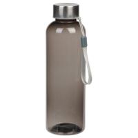 Waterfles met RVS schroefdop en nylon polslus - grijs - 550 ml - Sportfles - Bidon