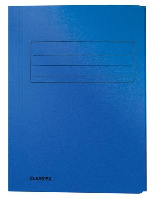 Class&apos;ex dossiermap, 3 kleppen, blauw