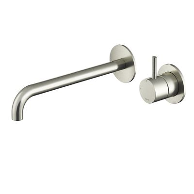 Wastafelmengkraan Hotbath Archie Inbouw Gebogen 25 cm Chroom (excl. inbouwdeel)