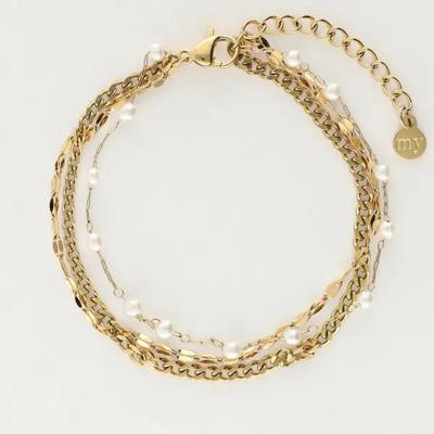 'My Jewellery - Armband Driedubbel met Parels - Goudkleurig' kopen? | FOR YOU GIFTS 'My Jewellery - Armband Driedubbel met Parels - Goudkleurig' kopen? | FOR YOU GIFTS