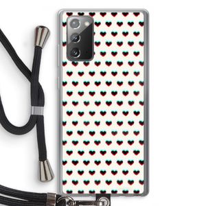 Hartjes: Samsung Galaxy Note 20 / Note 20 5G Transparant Hoesje met koord