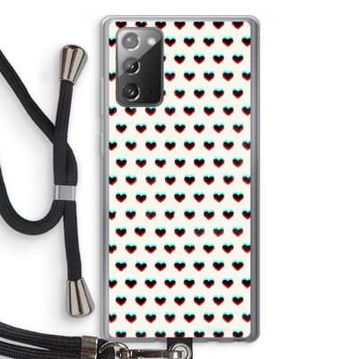 Hartjes: Samsung Galaxy Note 20 / Note 20 5G Transparant Hoesje met koord
