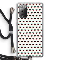 Hartjes: Samsung Galaxy Note 20 / Note 20 5G Transparant Hoesje met koord