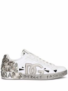 Dolce & Gabbana baskets Portofino en cuir - Blanc