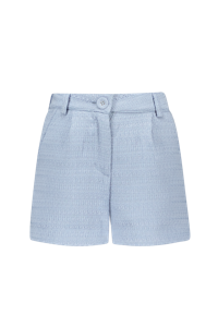 Like Flo zomer short meisjes - ice blauw - tweed - Finn