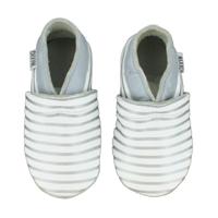 Oxxy babyslofjes streepjes wit zilver-19