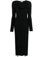 Patrizia Pepe ribbed zip-details midi dress - Noir - thumbnail