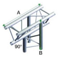 Showtec PT30-023 3-weg truss koppelstuk Apex Down, Recht + omlaag