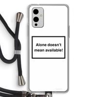 Alone: OnePlus 9 Transparant Hoesje met koord