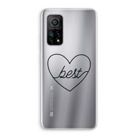 Best heart black: Xiaomi Mi 10T 5G Transparant Hoesje