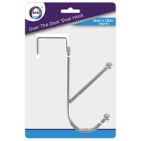 Deurhanger dubbele kapstokhaak RVS 16 x 13 cm Deurhanger dubbele kapstokhaak RVS 16 x 13 cm