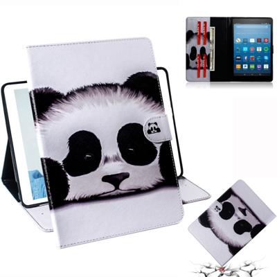 Panda patroon horizontale Flip lederen case voor Amazon Kindle Fire HD 8 2015/2016/2017/2018 met houder & Card slot & portemonnee