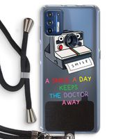 Smile: Motorola Moto G9 Plus Transparant Hoesje met koord