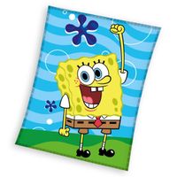 Spongebob Fleece plaid 130 x 170 cm blauw - thumbnail