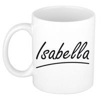 Isabella voornaam kado beker / mok sierlijke letters - gepersonaliseerde mok met naam - Naam mokken - thumbnail