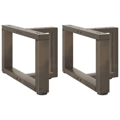 Salontafelpoten 2 st T-vormig 40x25x(30-31) cm staal naturel