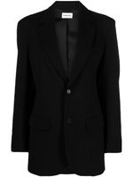 P.A.R.O.S.H. blazer en laine vierge à simple boutonnage - Noir