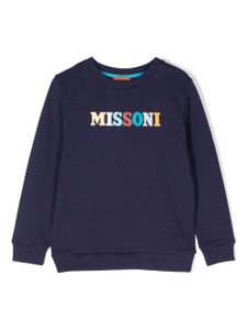 Missoni Kids sweat à logo imprimé - Bleu