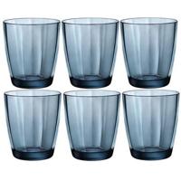 Bormioli Rocco Tumbler Drinkglazen - 6x stuks - blauw - 300 ml