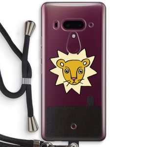 Kleine leeuw: HTC U12+ Transparant Hoesje met koord