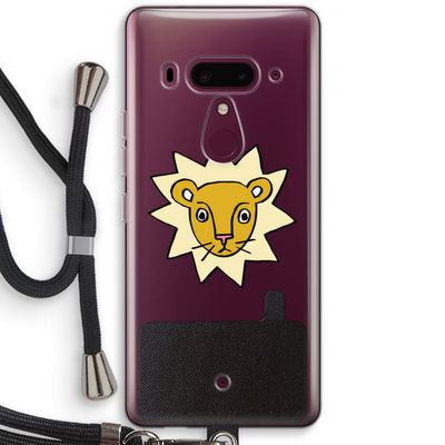 Kleine leeuw: HTC U12+ Transparant Hoesje met koord