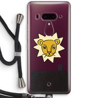 Kleine leeuw: HTC U12+ Transparant Hoesje met koord