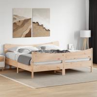 Bedframe zonder matras massief grenenhout 200x200 cm