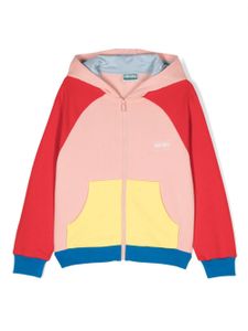 Kenzo Kids hoodie zippé à design colour block - Rose