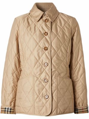 Burberry veste matelassée à losanges - Tons neutres