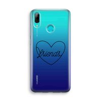 Friends heart black: Huawei P Smart (2019) Transparant Hoesje