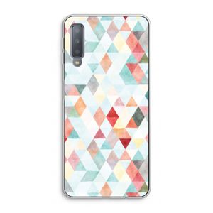 Gekleurde driehoekjes pastel: Samsung Galaxy A7 (2018) Transparant Hoesje