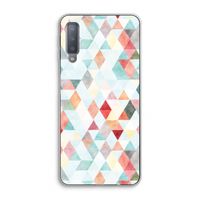 Gekleurde driehoekjes pastel: Samsung Galaxy A7 (2018) Transparant Hoesje