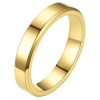 LGT Jewels smalle stalen ring Goudkleurig 4mm-17mm