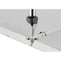 Festool HW S8 D12,5/45° Freesbit Gipsplaatfrees 45° S 8 mm 12,5mm - 491000