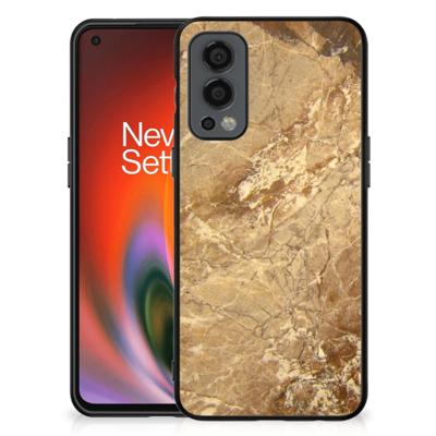 OnePlus Nord 2 Marmeren Print Telefoonhoesje Marmer Creme