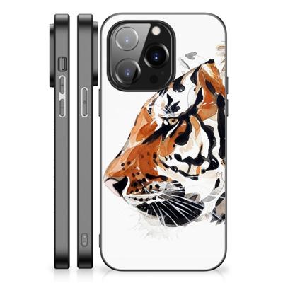 Kleurrijke Telefoonhoesje iPhone 14 Pro Watercolor Tiger