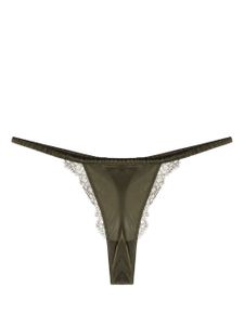 Maison Close string bordé de dentelle - Vert